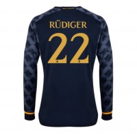 Real Madrid Antonio Rudiger #22 Replica Away Shirt 2023-24 Long Sleeve